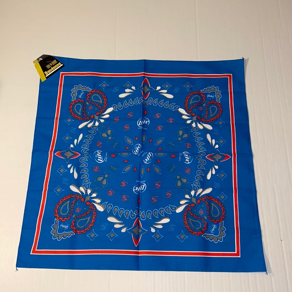 Hav-A-Hank Miller Lite Racing Rusty Wallace Red, White, And Blue New Bandana #2
